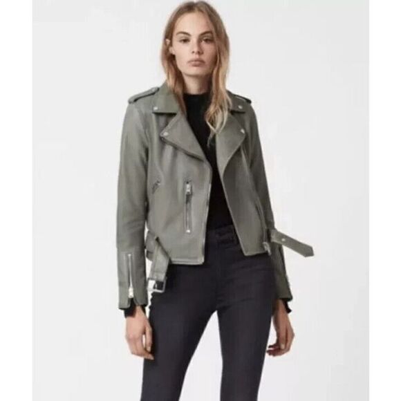 All Saints Jackets & Blazers - New ALLSAINTS Balfern Leather Biker Jacket in  Size US 10/ UK 14 $529